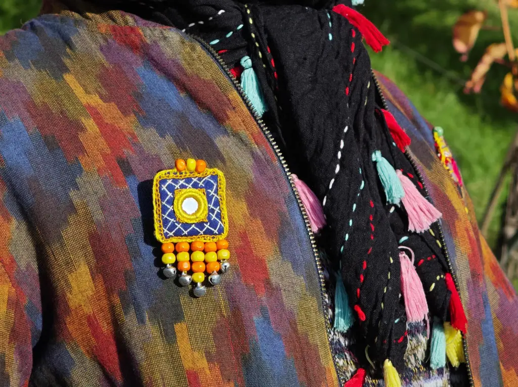 Brooch - Blue portal to the orange galaxy