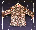 Jacket - dark blue/red ikat - size M